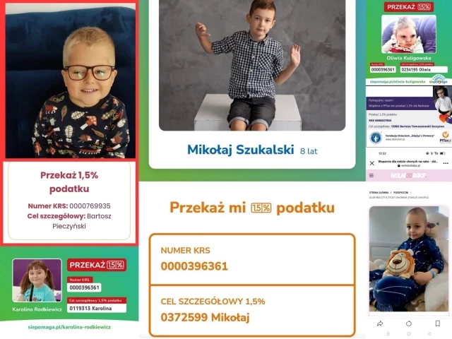 Podziel się dobrem. Przekazując 1,5% podatku, ratujesz życie dzieci z naszego powiatu