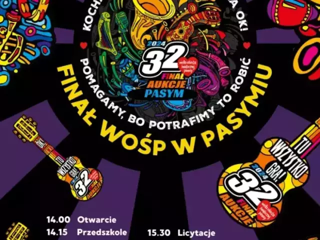 MOK Pasym zaprasza na 32. Finał Wielkiej Orkiestry Świątecznej Pomocy (wideo)