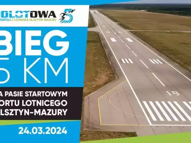 Pobiegnij pasem startowym lotniska w Szymanach. Unikalna przygoda dla żądnych rekordów