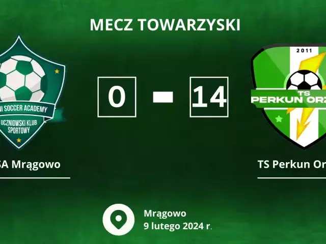 Dwucyfrowy wynik Perkuna. 14:0 robi wrażenie