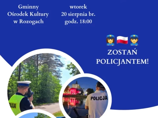 Zostań policjantem! Będzie dzień kandydata w Rozogach