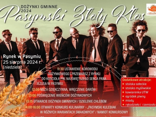 Dożynki w Pasymiu z gwiazdami! Poparzeni Kawą Trzy na scenie „Złotego Kłosa”