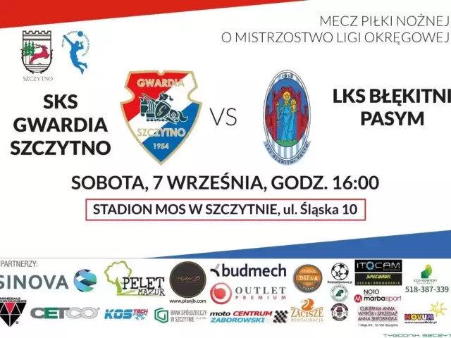 Derby powiatu. Gwardia Szczytno kontra Błękitni Pasym - kto wygra tym razem?