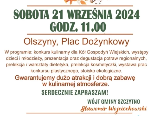 Smakuj, ucz się, baw! Wójt Sławomir Wojciechowski zaprasza na Festiwal Dyni