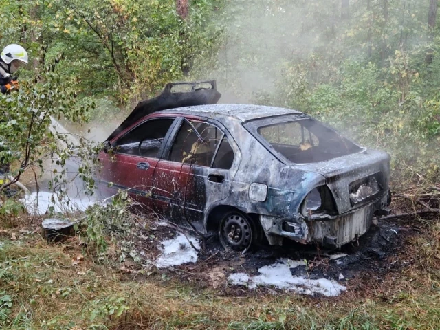 Tajemniczy pożar w Wielbarku – honda civic spłonęła doszczętnie (zdjęcia)