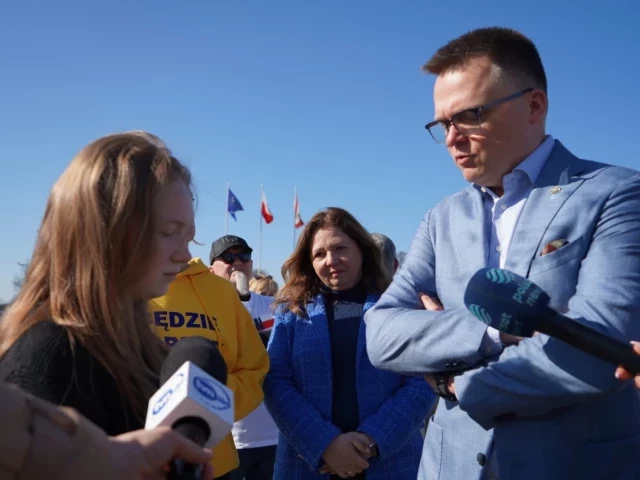Kandydat na prezydenta Szymon Hołownia z kampanijną wizytą w powiecie