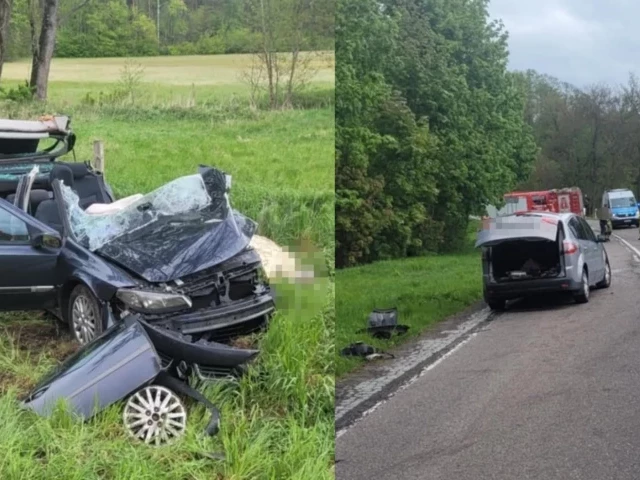 Śmierć na DK57. Zginął 51-latek, drugi kierowca 20-latek w szpitalu