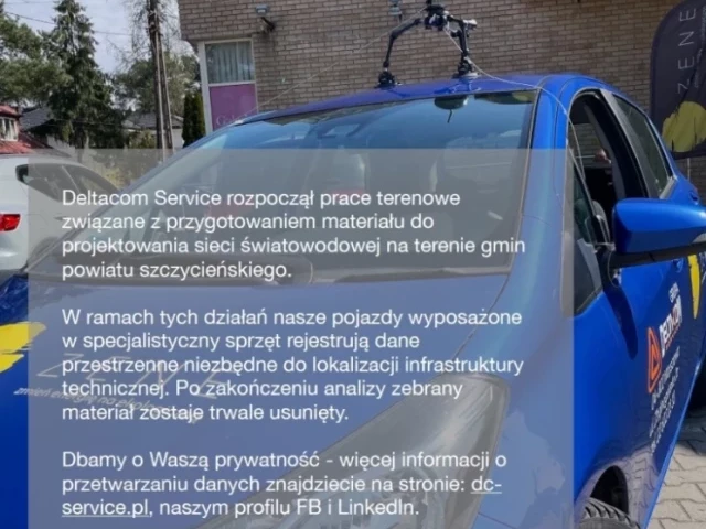 Deltacom Service rozpoczął wizje terenowe pod budowę sieci światłowodowej