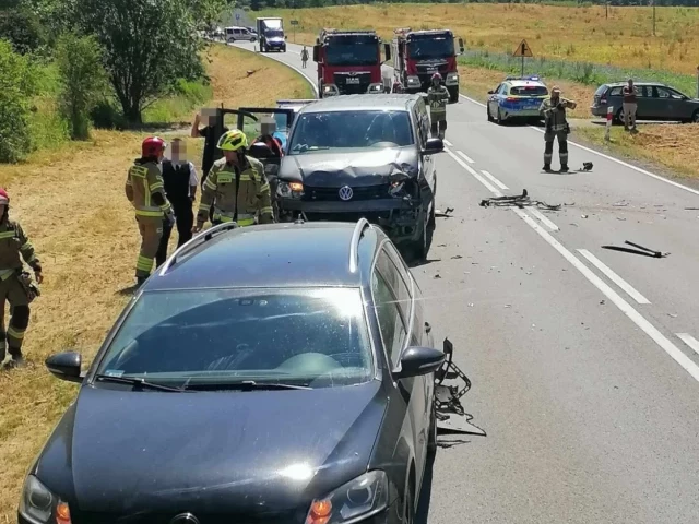 Dwa wypadki pod Pasymiem w odstępie minut. Jedna osoba w szpitalu