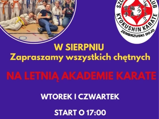 Letnia akademia karate w Szczytnie. Spróbuj swoich sił w Szczycieńskim Klubie Kyokushin Karate