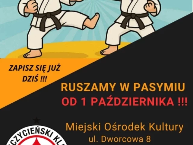 Karate wraca do Pasymia! Nowe zajęcia w Miejskim Ośrodku Kultury