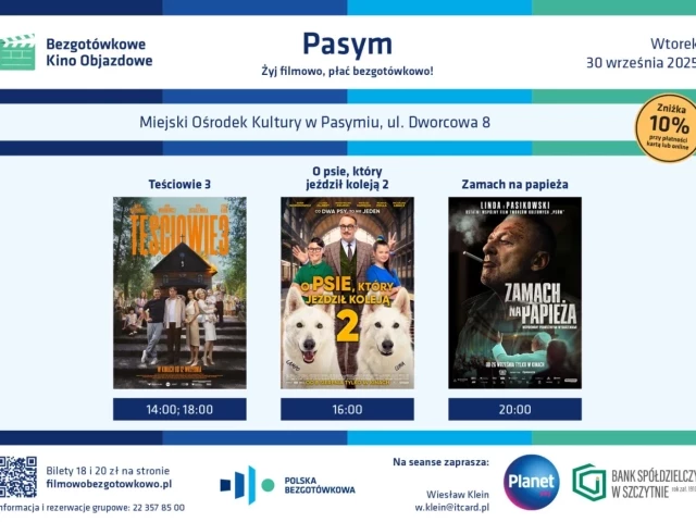 Rodzinne emocje i wielkie premiery – kino w Pasymiu już 30 października