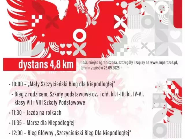 Szczycieński Bieg dla Niepodległej już 5 października