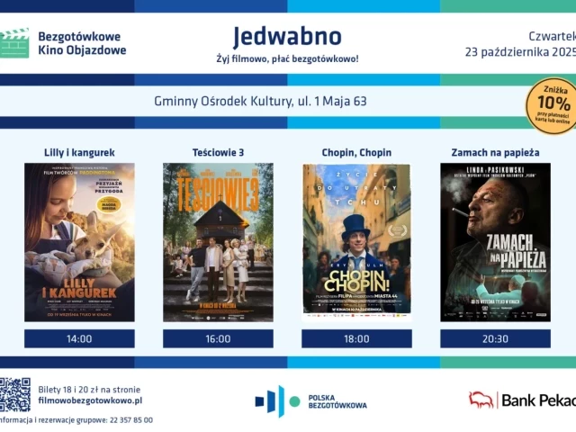 Kino w Jedwabnie już w czwartek, 23 października!