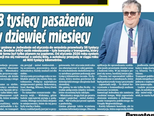 Jedwabno. 58 tysięcy pasażerów w dziewięć miesięcy