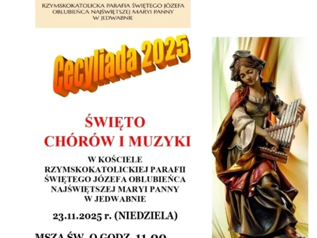 Jedwabno szykuje muzyczną niedzielę. Cecyliada 2025 już 23 listopada
