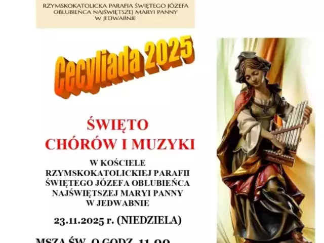 Jedwabno szykuje muzyczną niedzielę. Cecyliada 2025 już 23 listopada