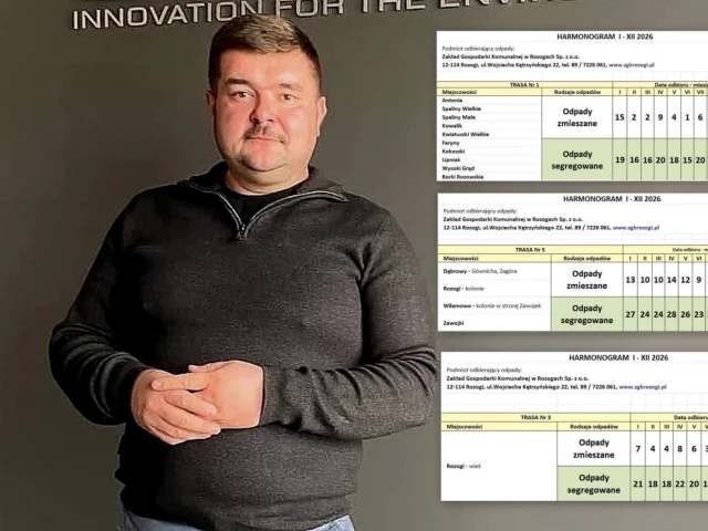 Harmonogram odbioru śmieci na 2026 rok już gotowy. Rozogi publikują terminy odbioru