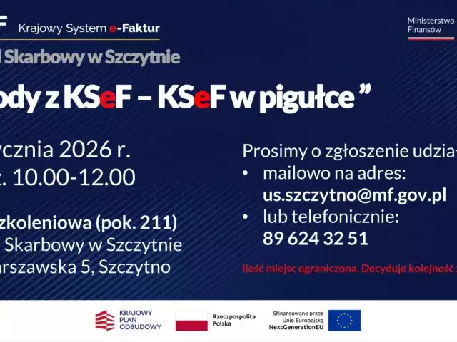 KSeF w pigułce. Urząd Skarbowy zaprasza przedsiębiorców na spotkanie