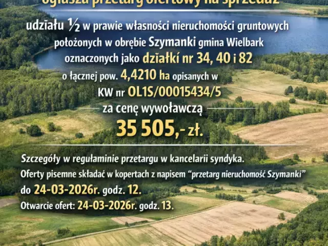OGŁOSZENIE O PRZETARGU OFERTOWYM