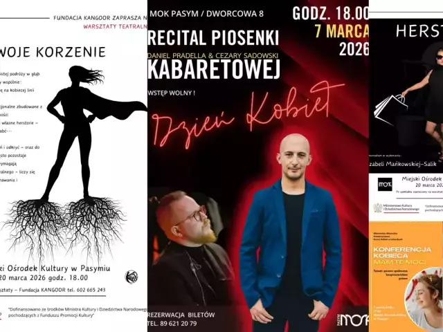Marzec w Pasymiu dla kobiet. Pradella i Sadowski na scenie, Mańkowska-Salik z monodramem