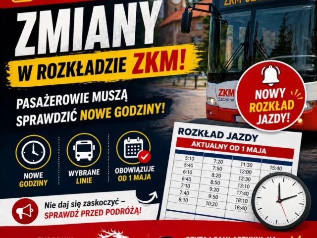 Od 1 maja zmiany w rozkładzie ZKM. Pasażerowie muszą sprawdzić nowe godziny
