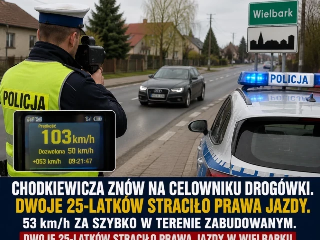 Chodkiewicza znów na celowniku drogówki. Dwoje 25-latków straciło prawa jazdy