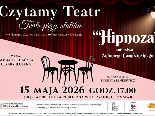 „Hipnoza” w bibliotece. Teatr Jaracza przyjedzie do Szczytna z przedwojenną komedią pełną gry i emocji