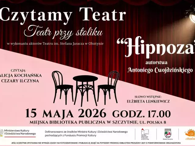 „Hipnoza” w bibliotece. Teatr Jaracza przyjedzie do Szczytna z przedwojenną komedią pełną gry i emocji