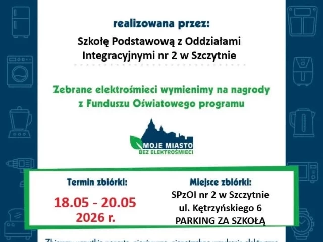 Stare telefony, drukarki i AGD zamiast do lasu trafią do recyklingu. W Szczytnie rusza zbiórka elektrośmieci