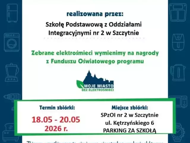 Stare telefony, drukarki i AGD zamiast do lasu trafią do recyklingu. W Szczytnie rusza zbiórka elektrośmieci