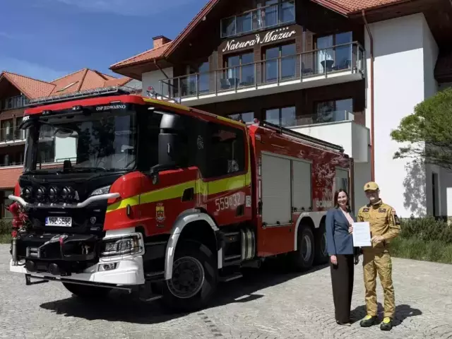 Strażacy z Jedwabna będą mieć drona z termowizją. Sprzęt kupią dzięki wsparciu hotelu z Warchał