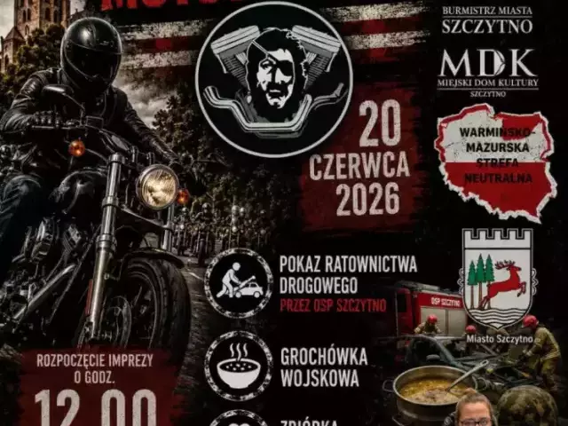 Motocykle, ratownicy i pomoc dla Marty. W Szczytnie odbędzie się Piknik Motocyklowy
