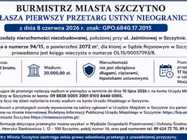 Informacja Burmistrza Miasto Szczytno