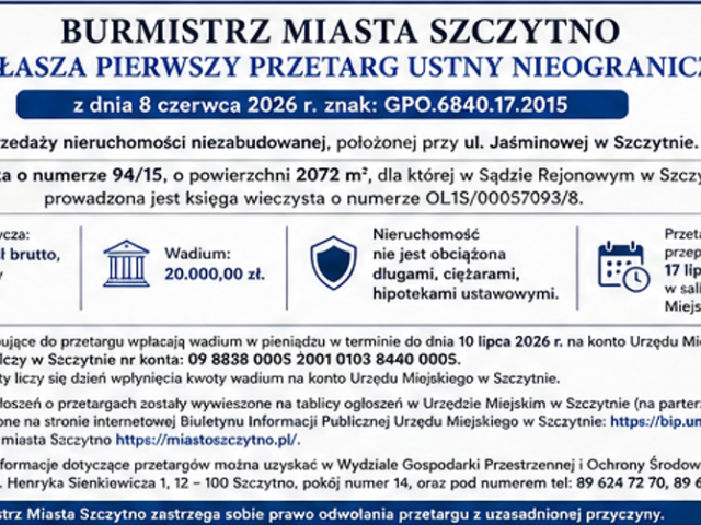 Informacja Burmistrza Miasto Szczytno