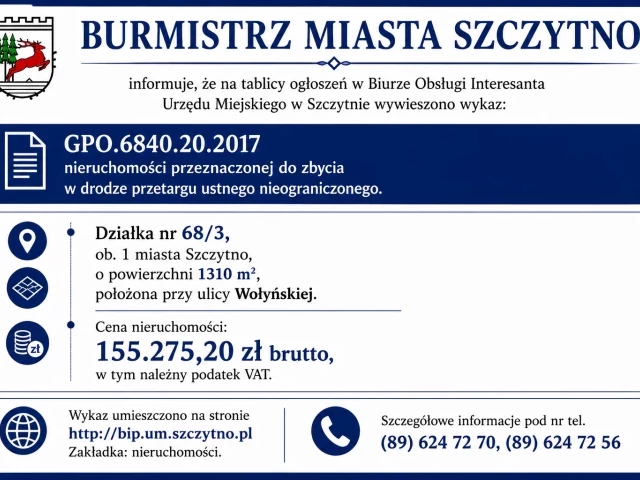Informacja Burmistrza Miasta Szczytno