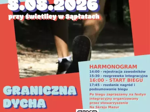 9 kilometrów przez las i medal na mecie. Sąpłaty zapraszają na „Graniczną Dychę”