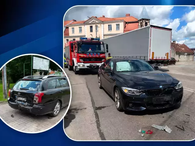 BMW zderzyło się z toyotą w Wielbarku. W aucie było 6-letnie dziecko