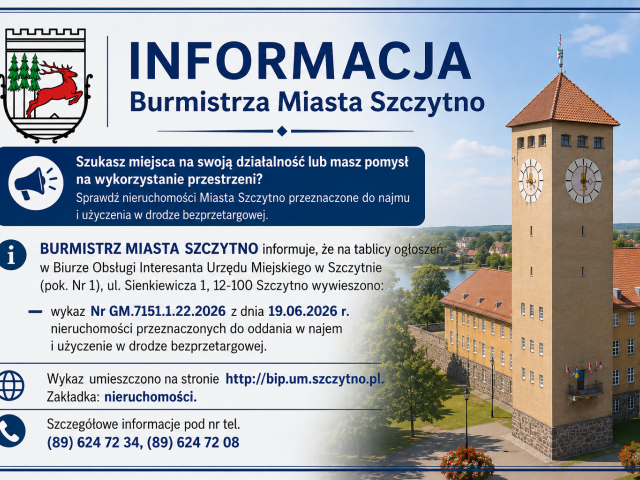 Nieruchomości w Szczytnie czekają na najemców