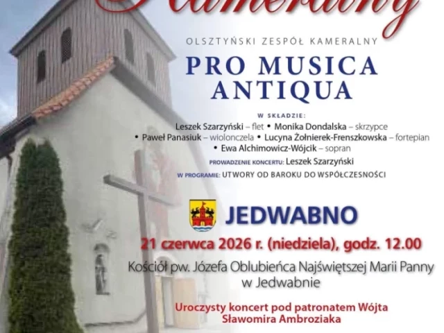 Muzyka zabrzmi w zabytkowym kościele. Kameralny koncert w Jedwabnie już w niedzielę